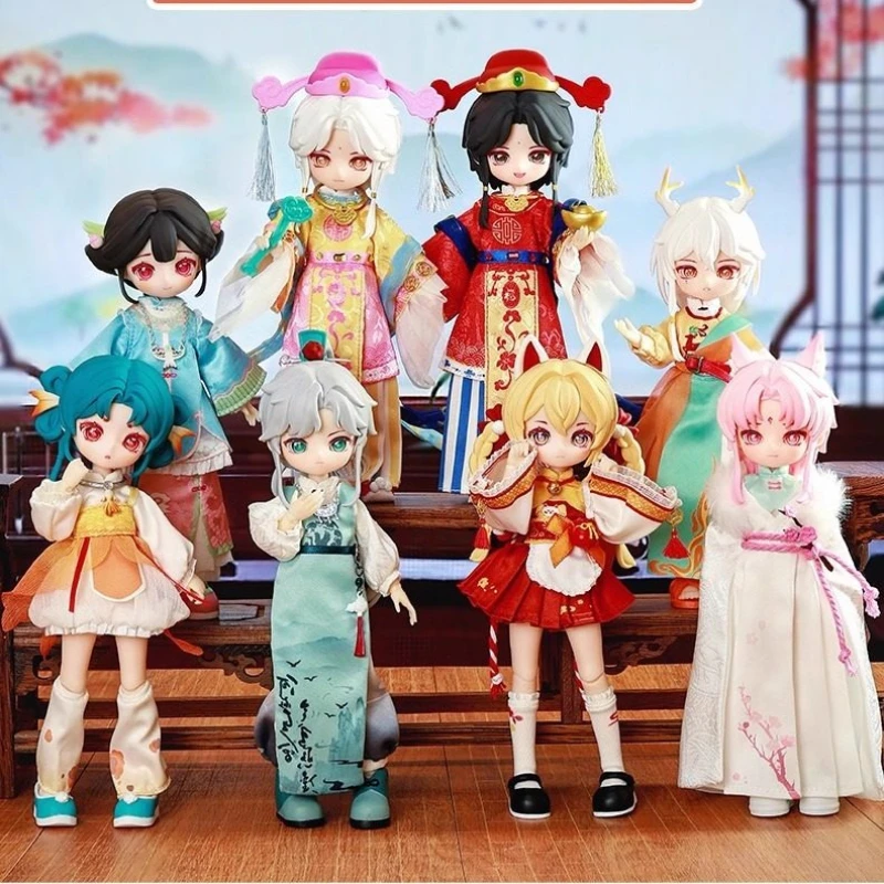 

Nagi Mjd Step Whispering Wind Series Blind Box Toys Action Figures Mystery Surprise Box Moving Joint Collectible Doll Decor Gift