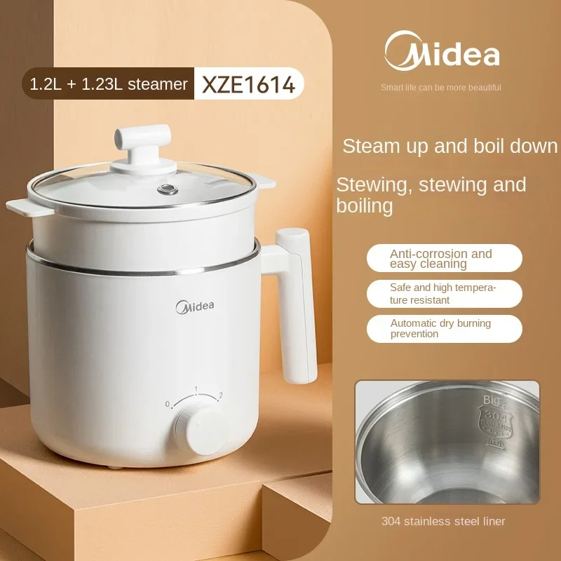 220V Make Tasty Hot Pot Anywhere with the Midea Electric Hot Pot - Perfect for 1-2 People