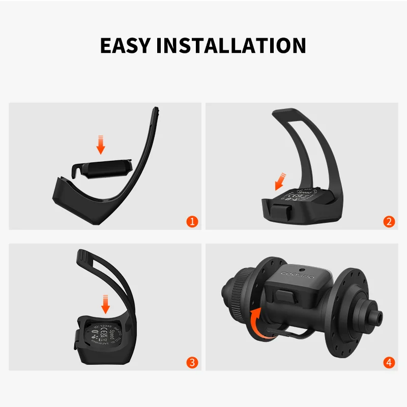 Coospo BK9S Sensor de velocidad ANT+ Bluetooth Computadora Velocímetro Accesorios para bicicletas Compatible con Wahoo