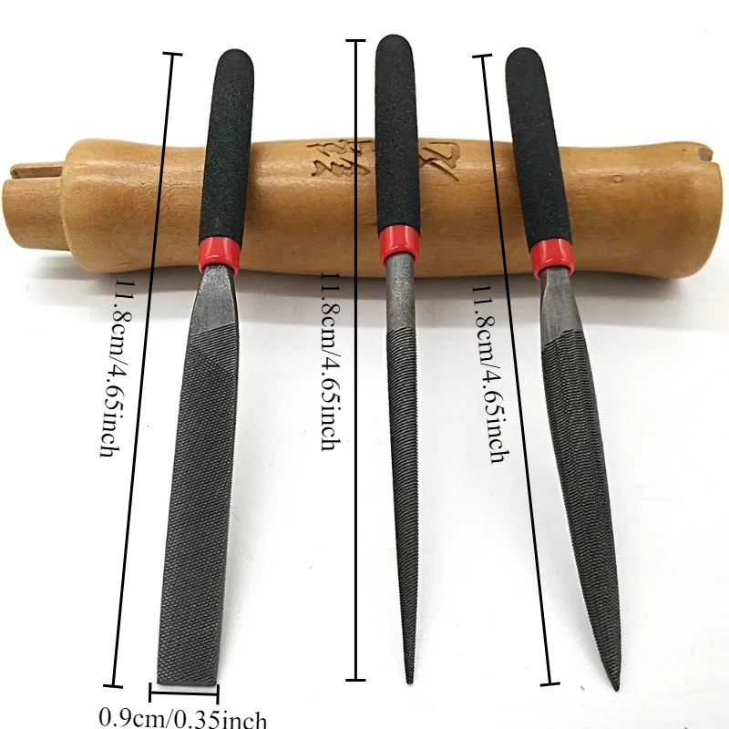 3Pcs Mini Needle File Set Small Precision Diamond Files for Woodworking Micro Metal File Set for Carving Model Hobby Fine Filing