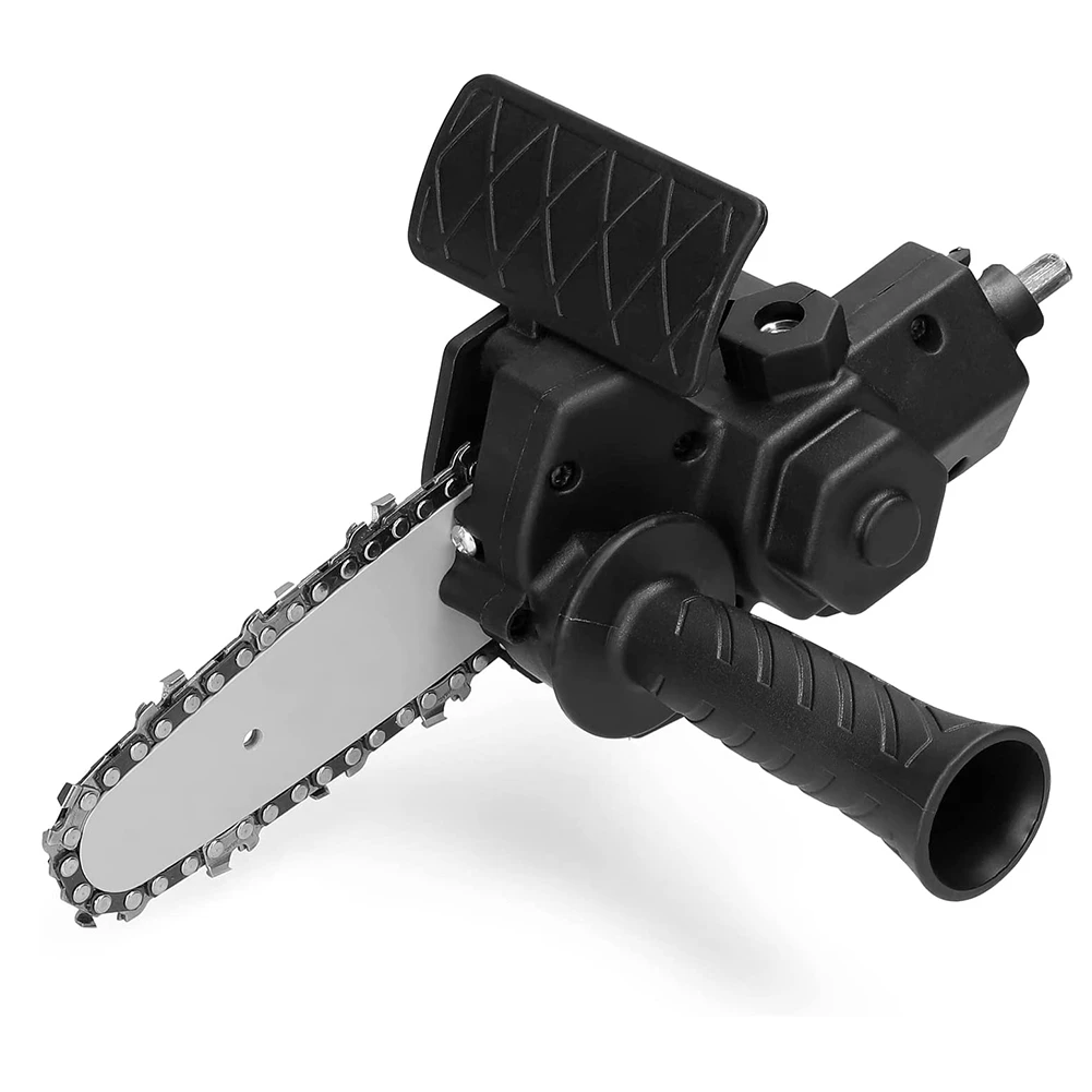 Преобразователь для электродрели в электрическую пилу с 4-дюймовой цепью, мини ручная цепная пила, конверсионный кронштейн, черный