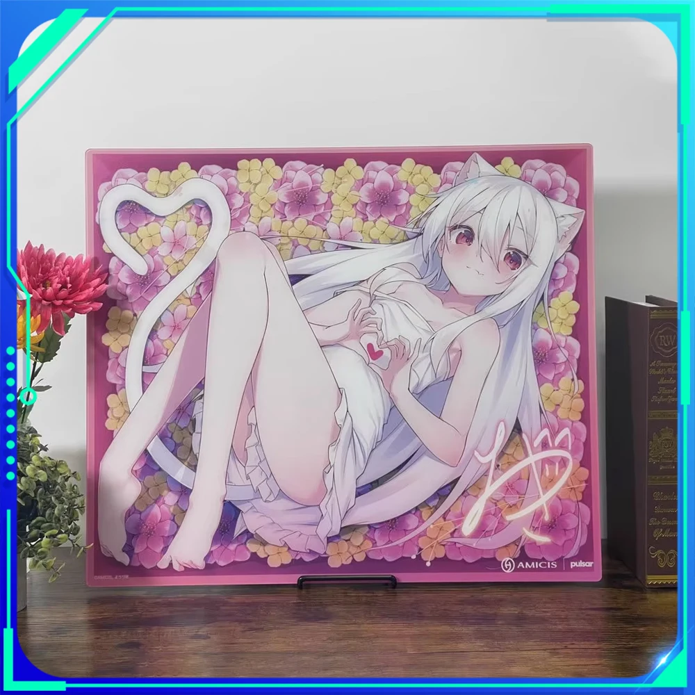 Alfombrilla de ratón de cristal Pulsar x amicis, edición duplicada, alfombrilla de ratón suave para juegos, 490x420mm, accesorio para jugadores de PC Valorant