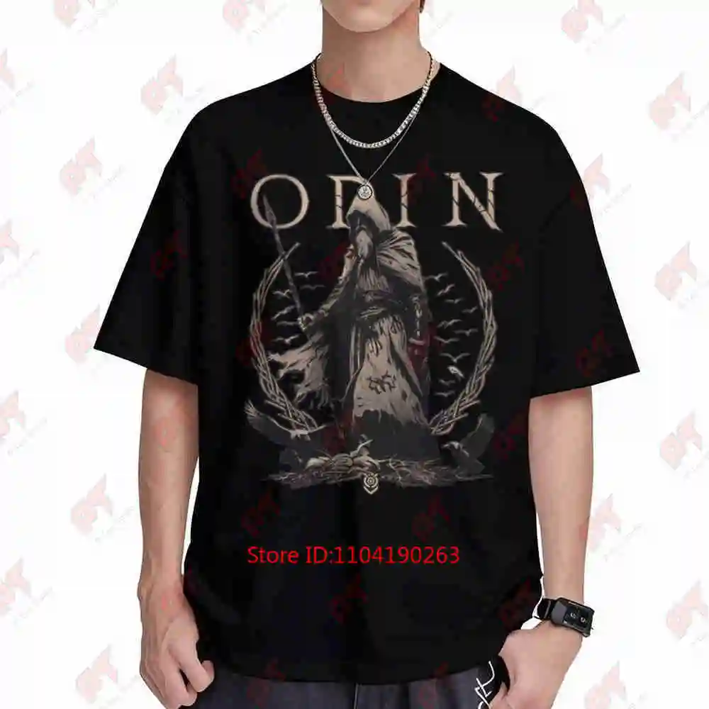 Viking Norse Odin Gungnir Heavyweight Short Sleeve Tee 100% Cotton T-Shirt