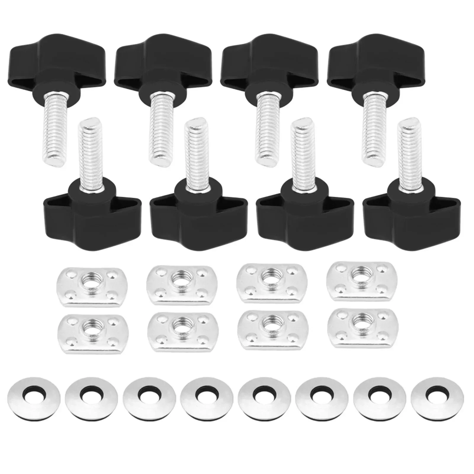 8Pcs Universal Hard Top Fasteners Thumb Screws Nuts Bolts For Jeep Wrangler YJ TJ JK