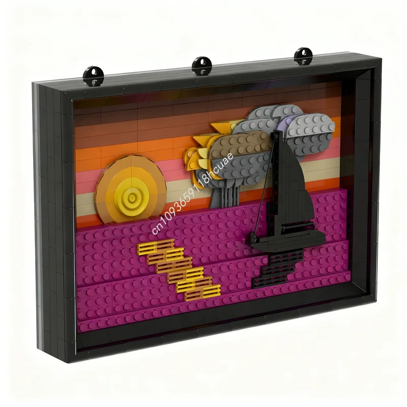 

520pcs MOC Key West Sunset City Harbor Model Building Blocks Architecture Toys Christmas Gifts Creative Education Brick Kids