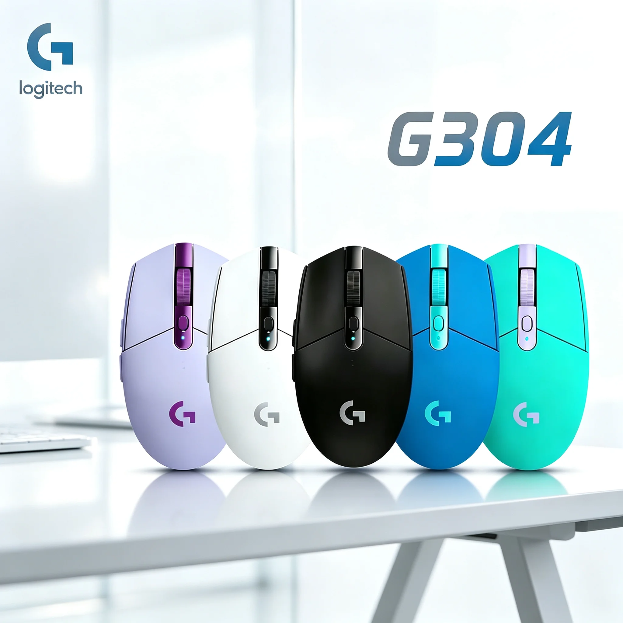Logitech G304 2.4GHz Low Latency Gaming Mice Adjustable DPI Switch for Intense CS2 Valorant Apex Ranked Matches