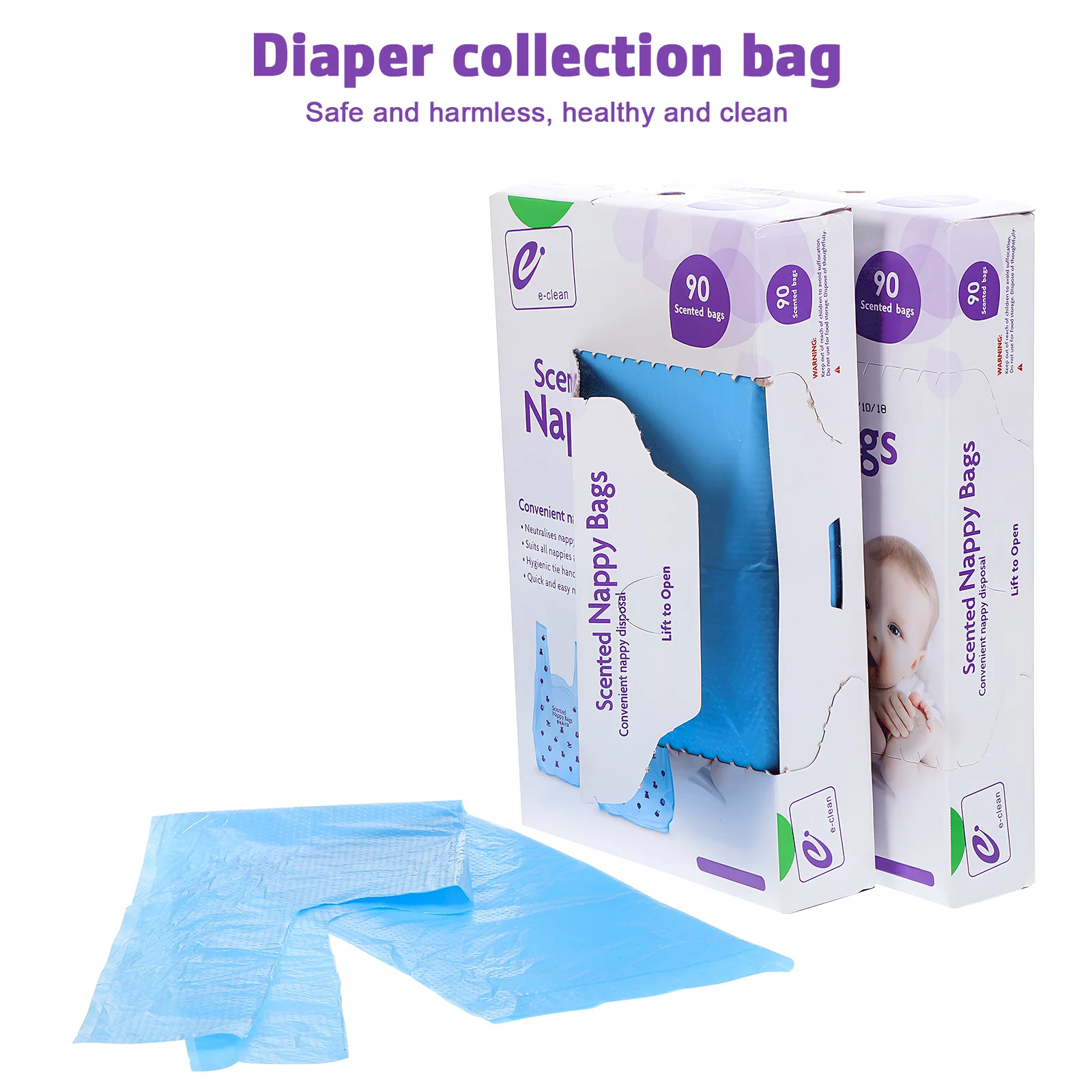 2 Boxes Diaper Collection Bag Trash Containers For Travel Diaper Bags Scented Diapers Waste Dirty Disposal