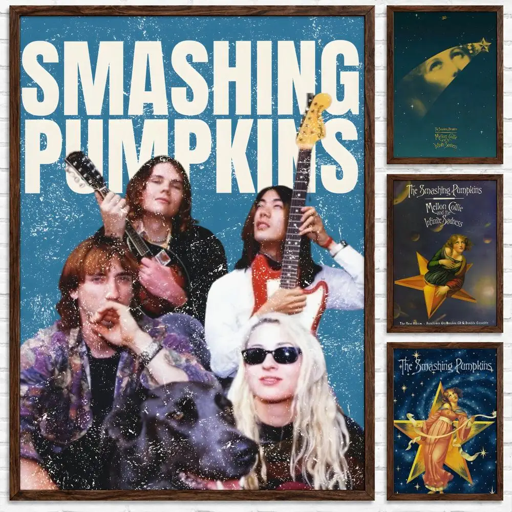 Alternative Rock Band The Smashing Pumpkins Poster Self‑Adhesive Waterproof Poster Sticker Coffee House Bar Wall Art Home Decor