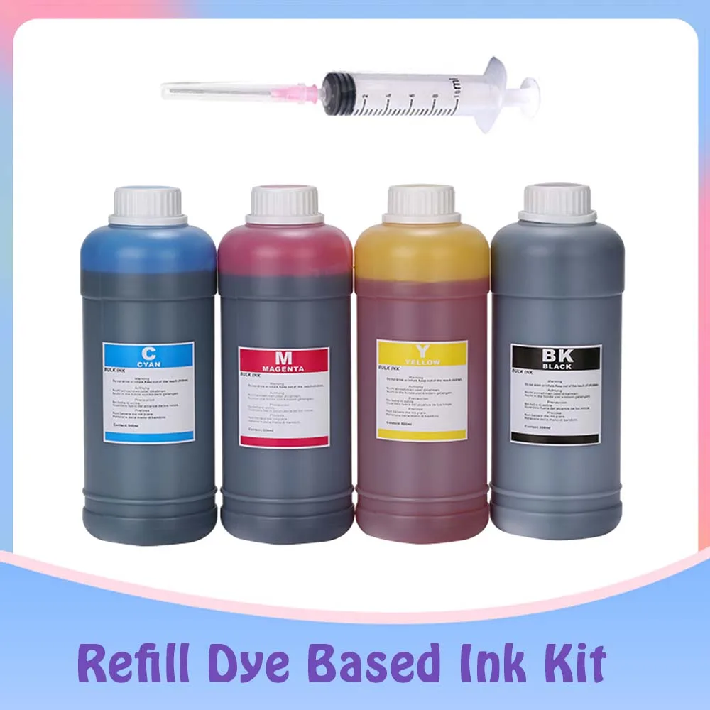 500ML Universal Refill Ink kit for Epson for Canon for HP for Brother Inkjet Printer CISS Cartridge Printer Ink