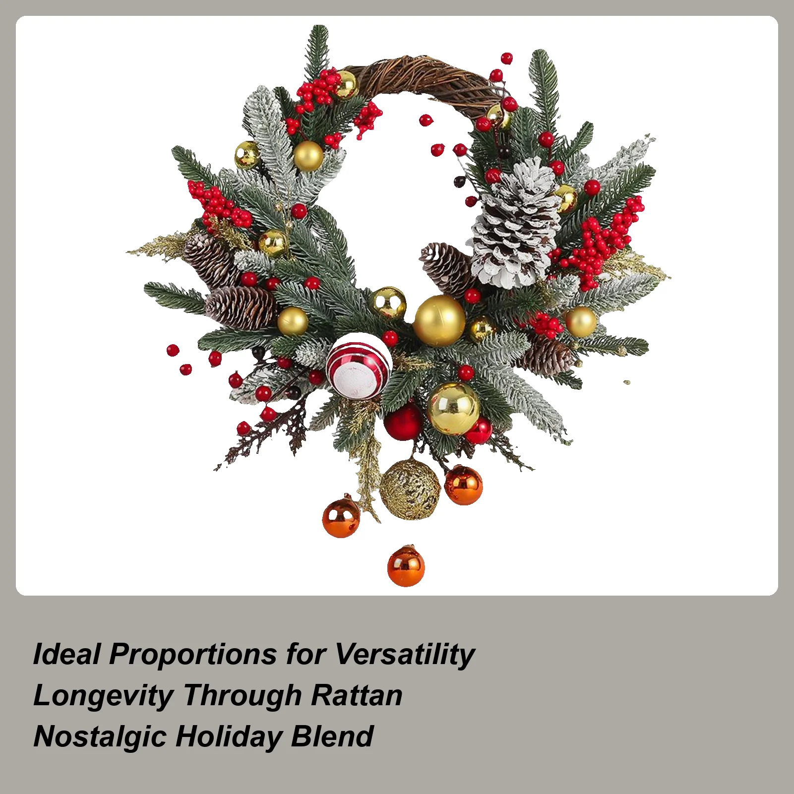 

45 см Рождественские венки Декоративная гирлянда На память Настенный декор Рождественские дверные украшения Венок для внутреннего и наружного стены, окна