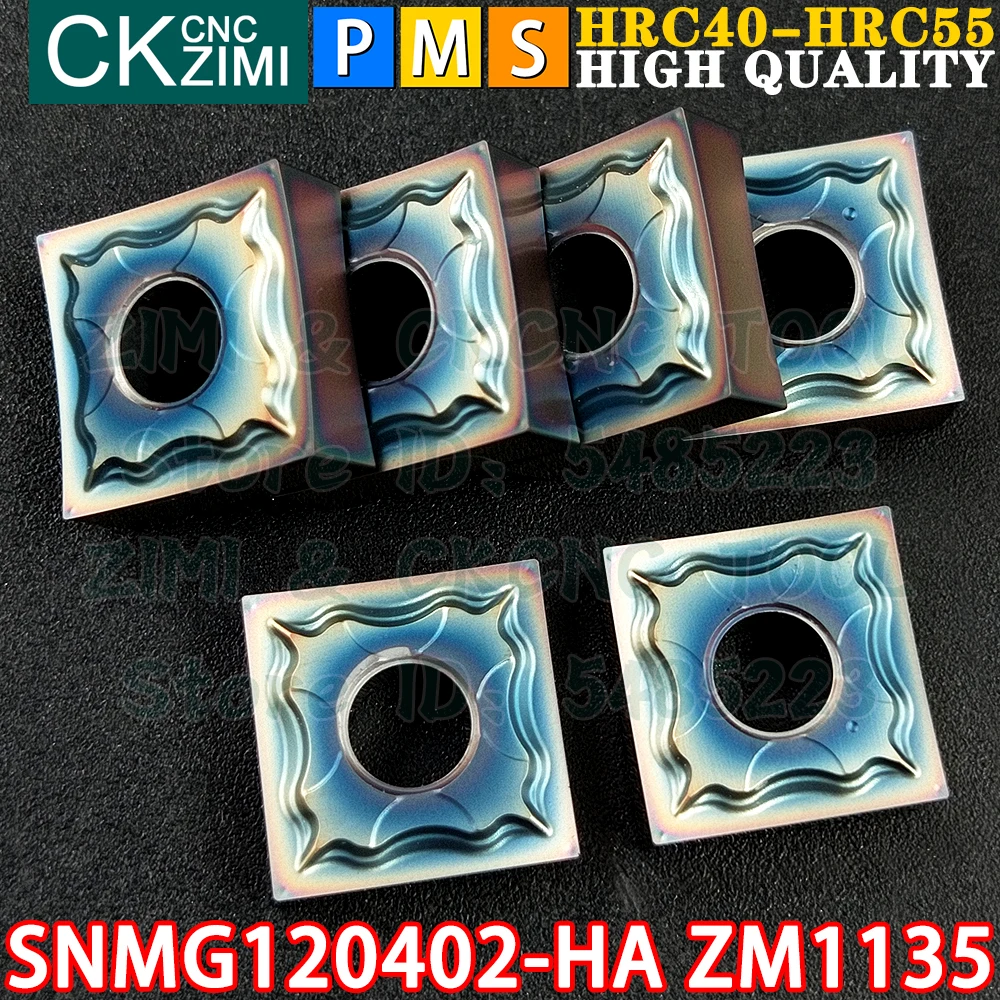 SNMG120402-HA ZM1135 SNMG 120402 HA Płytki węglikowe Zewnętrzne płytki do toczenia wewnętrznego Narzędzia Narzędzia do cięcia metalu SNMG1204 SNMG 1204 SNMG430.5 HA CNC Narzędzia stolarskie