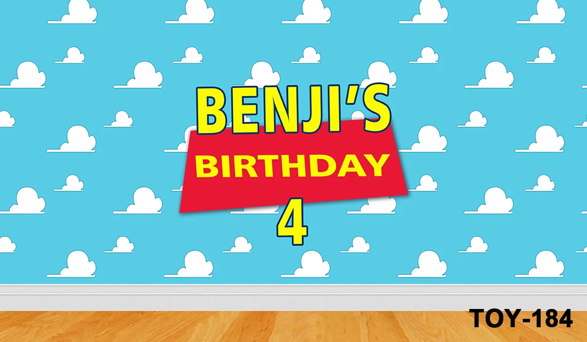 قصة لعبة أطفال حفلة عيد ميلاد الخلفيات الفراش ديكورات للحائط ملصق الأسرة الاحتفال خلفية للتصوير الفوتوغرافي