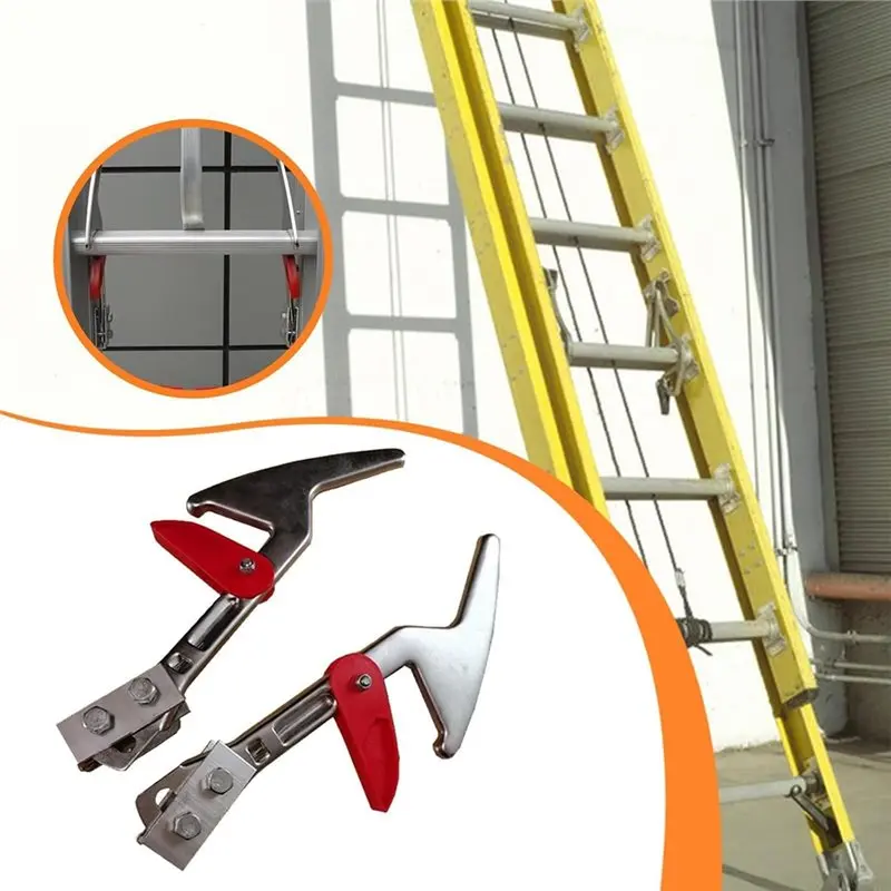 ABYN-Extension Hardware Ladder Rung Lock Spring Clip Stabilizer, Reinforced Locking System, Left& Right 4.5Cm