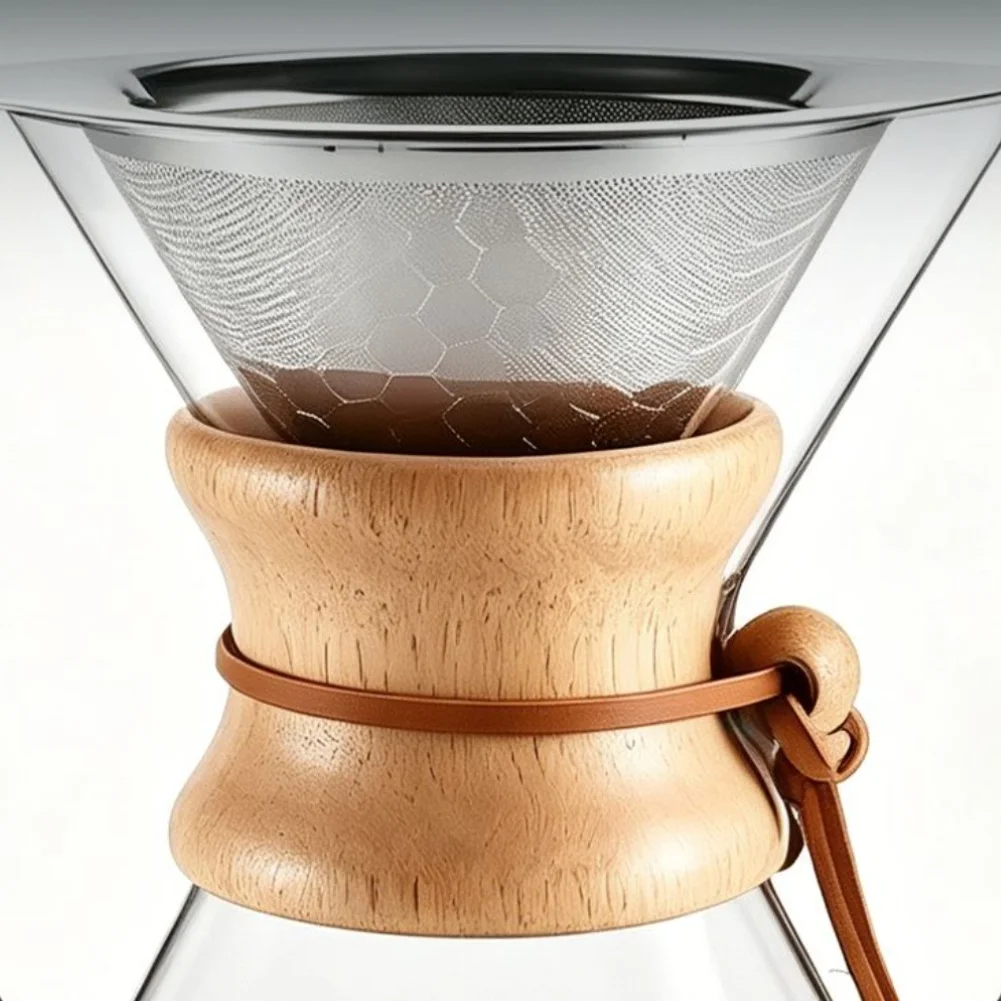 Reusable Stainless Steel Coffee Dripper for Pour Over Brewing Fits For Hario 02 03 and Other Standard Cone Drippers