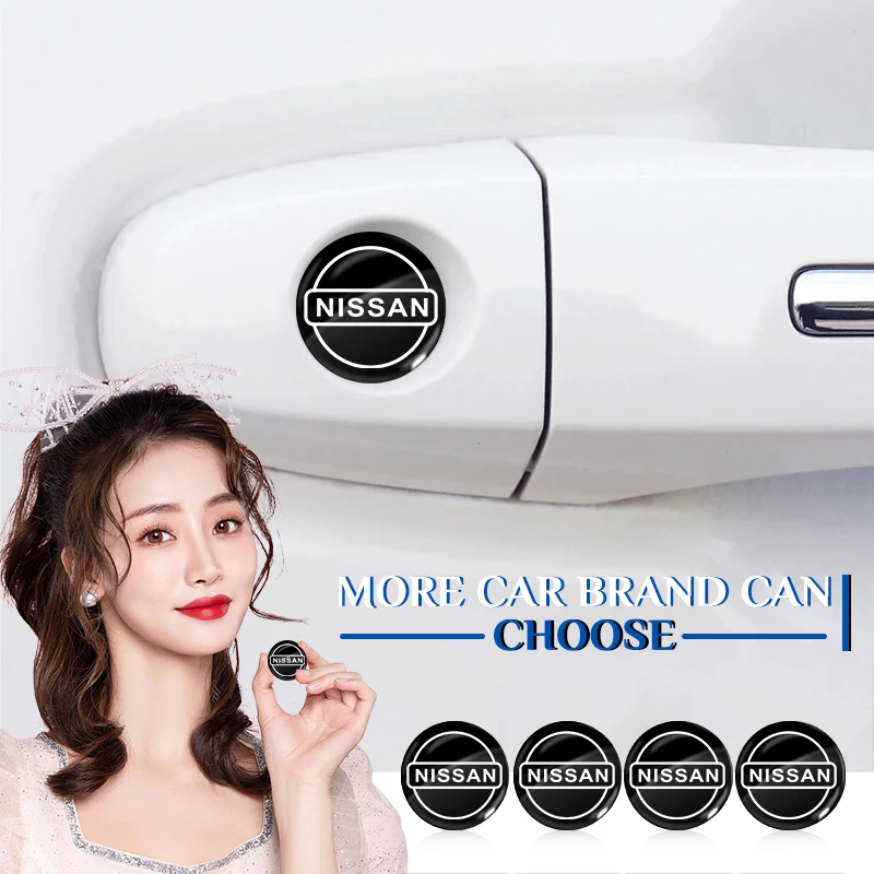Car Door Lock Keyhole Protective Cap Key Socket Cover Trim Sticker Emblem For Nismo Nissan Juke X-trail Tiida Wheel Center Caps