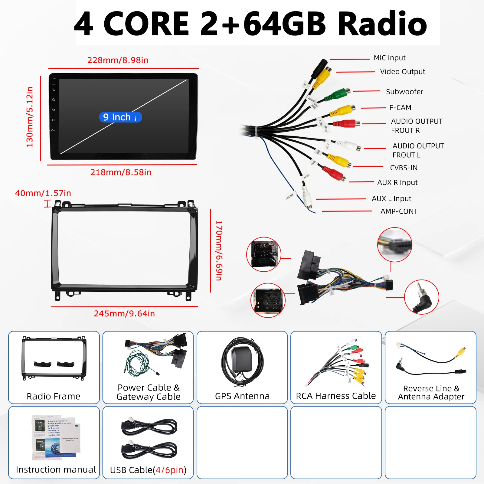 MOPECT Android 15 voor Benz Sprinter Volkswagen Crafter 2006 - 2016 Android autoradio multimediaspeler GPS stereo CarPlay