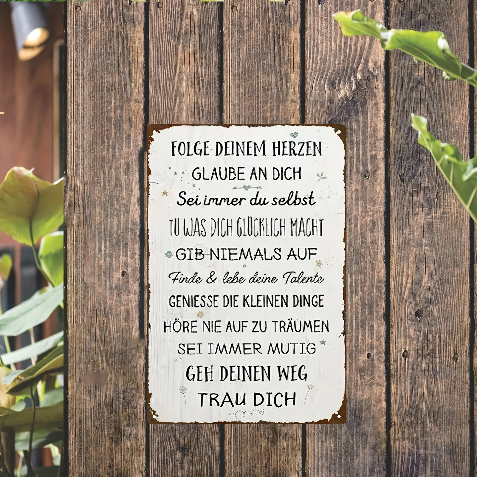 2D Flat, 2D Flat German Metal Wall Art Sign - 