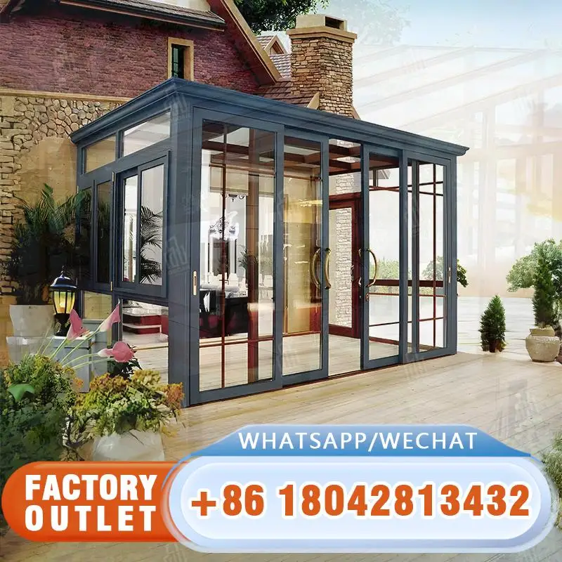 

2021 Aluminum Glass Enclosures VictorianStyle Conservatories Backyard Patio Balcony Prefabs Glass Bays SunRoom