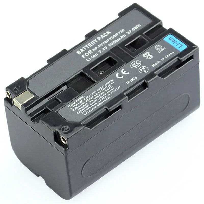 

5000mAh NP-F770 Camera Battery Suitable for Sony NP-F770/F750/F790 DCR-VX2200E Suitable for Photography Light Lithium Battery