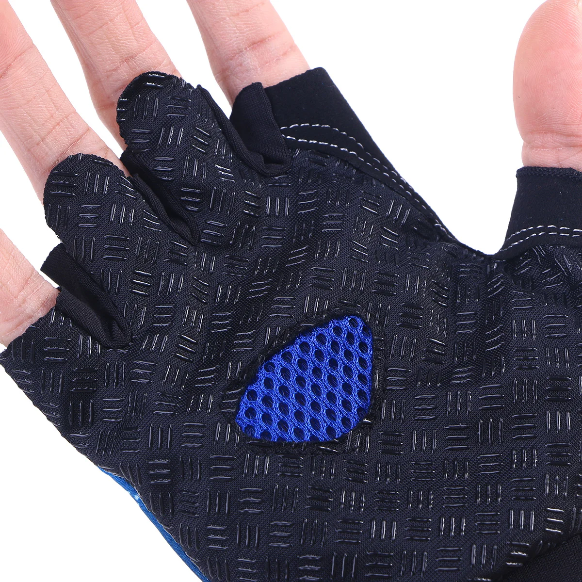 Fishing Workout Gloves for Men Outdoor Sports Mountain Bike Blue Breathable