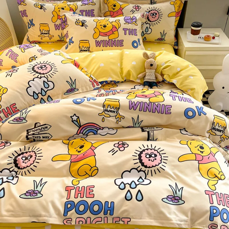 Cartoon Disneys Bed Sheets Set Stichs Mickeys Bedding Set Toys Story Duvet Cover Pillowcase Donalds Bed Sets Queen King Size