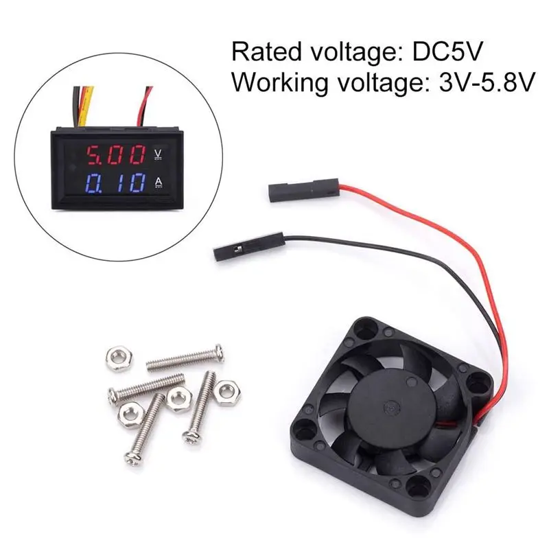 4PCS Raspberry Pi Brushless CPU Cooling Fan Heatsink Cooler Radiator 3.3V 5V for Raspberry Pi4 Pi3 B+, Pi 3, Pi 2, Pi 1 B+