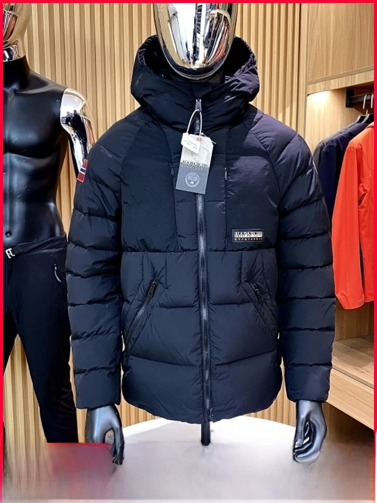 

Men's Outdoor Winter down Jaet 95% White Goose down Skiing Warmth 60 Pieces Polyester Fiber Fce Lined Zipper Closure