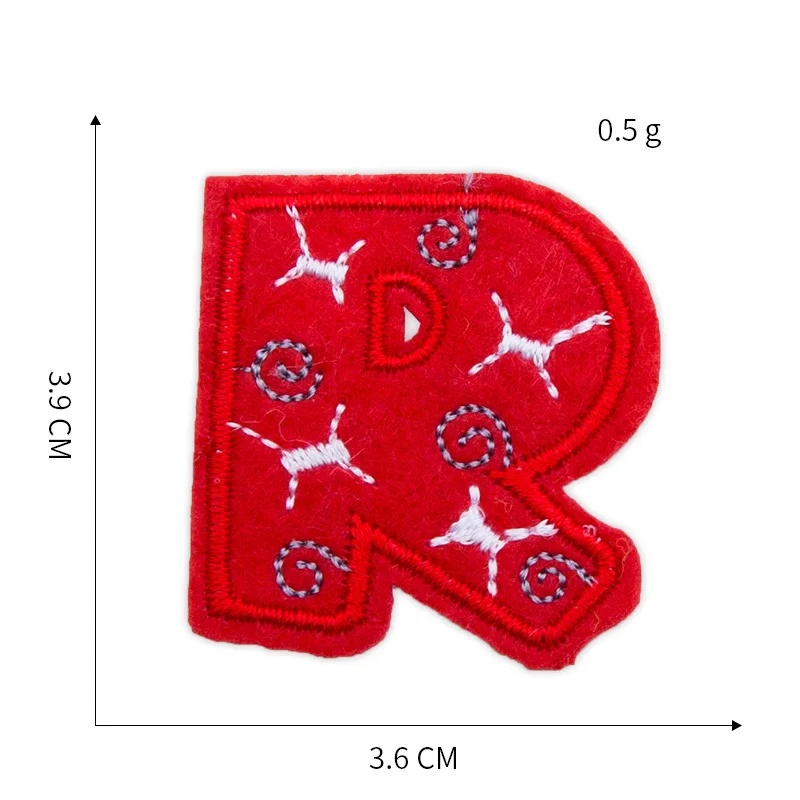 Haftowana angielska litera naszywki odzież Logo żelazko na łacie odzież naklejka alfabet w stylu kreskówki ABC nazwa naklejki szycie odznaka