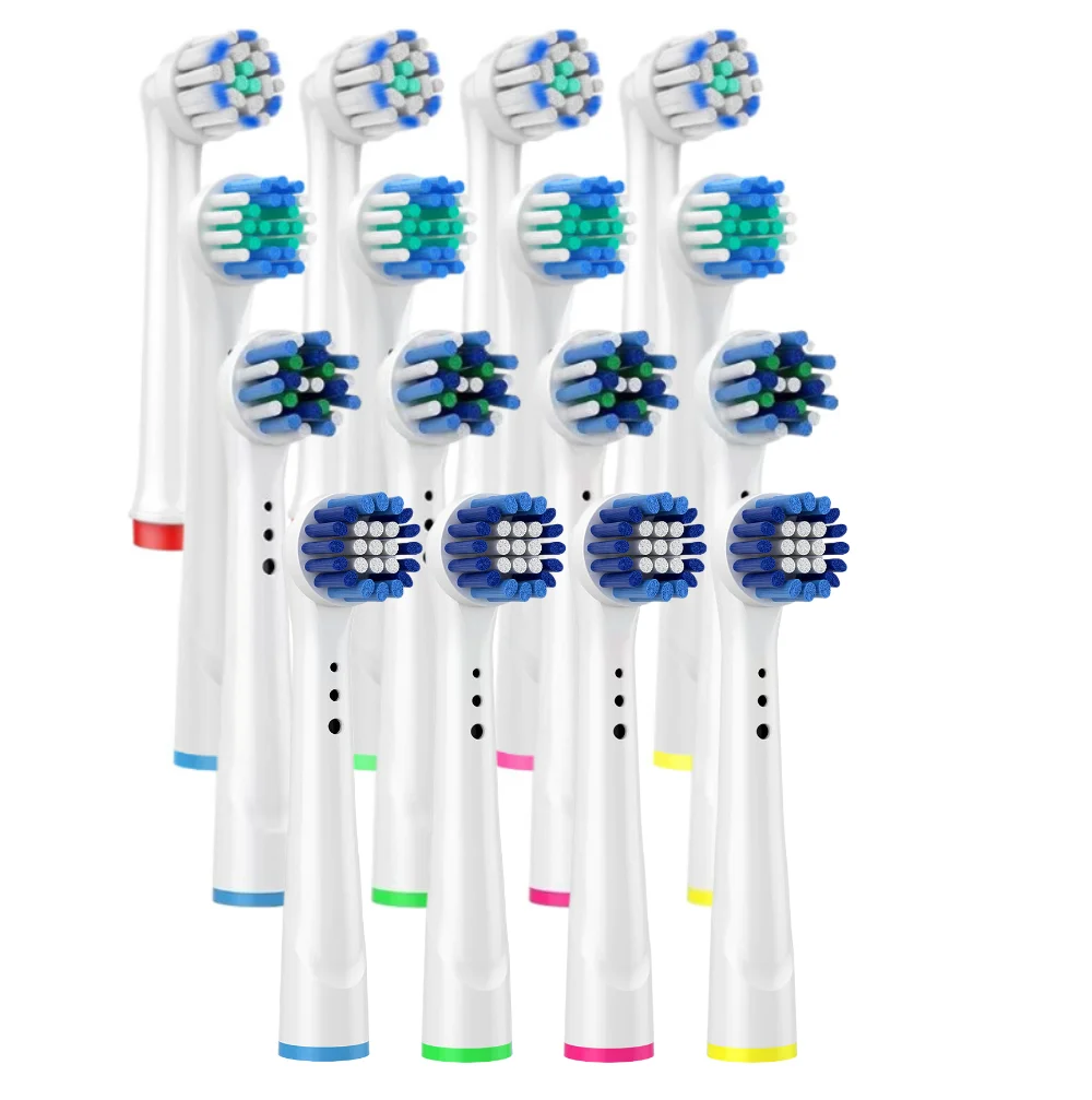 16PCS Assorted Electric Toothbrush Replacement Heads Sensitive Tooth Brush Heads For Oral B Toothbrush Nozzles Soft Bristles