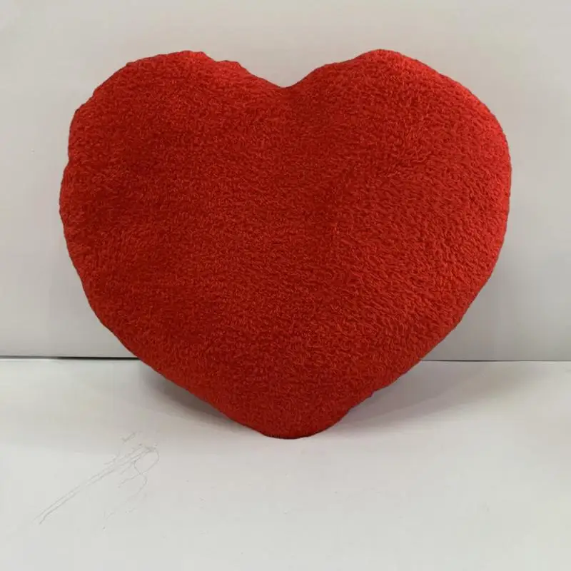 Fluffy Heart Pillow Cute Plush Love Pillow Cushion Toy Soft Heart Plushies Throw Pillows Decorative Holiday Bed Pillows For