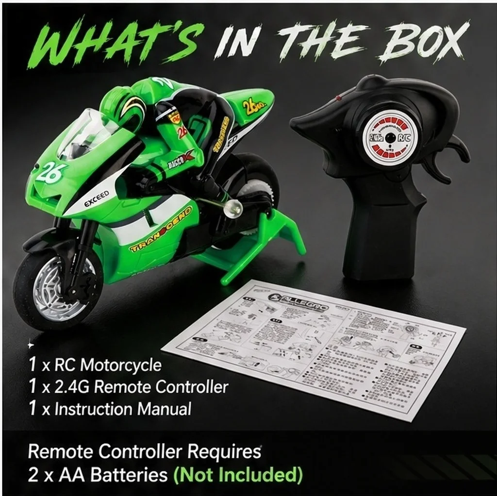 4G RC Motorcycle Model Toy for Kids – Mini Electric Motorbike with Jump and Turn Function