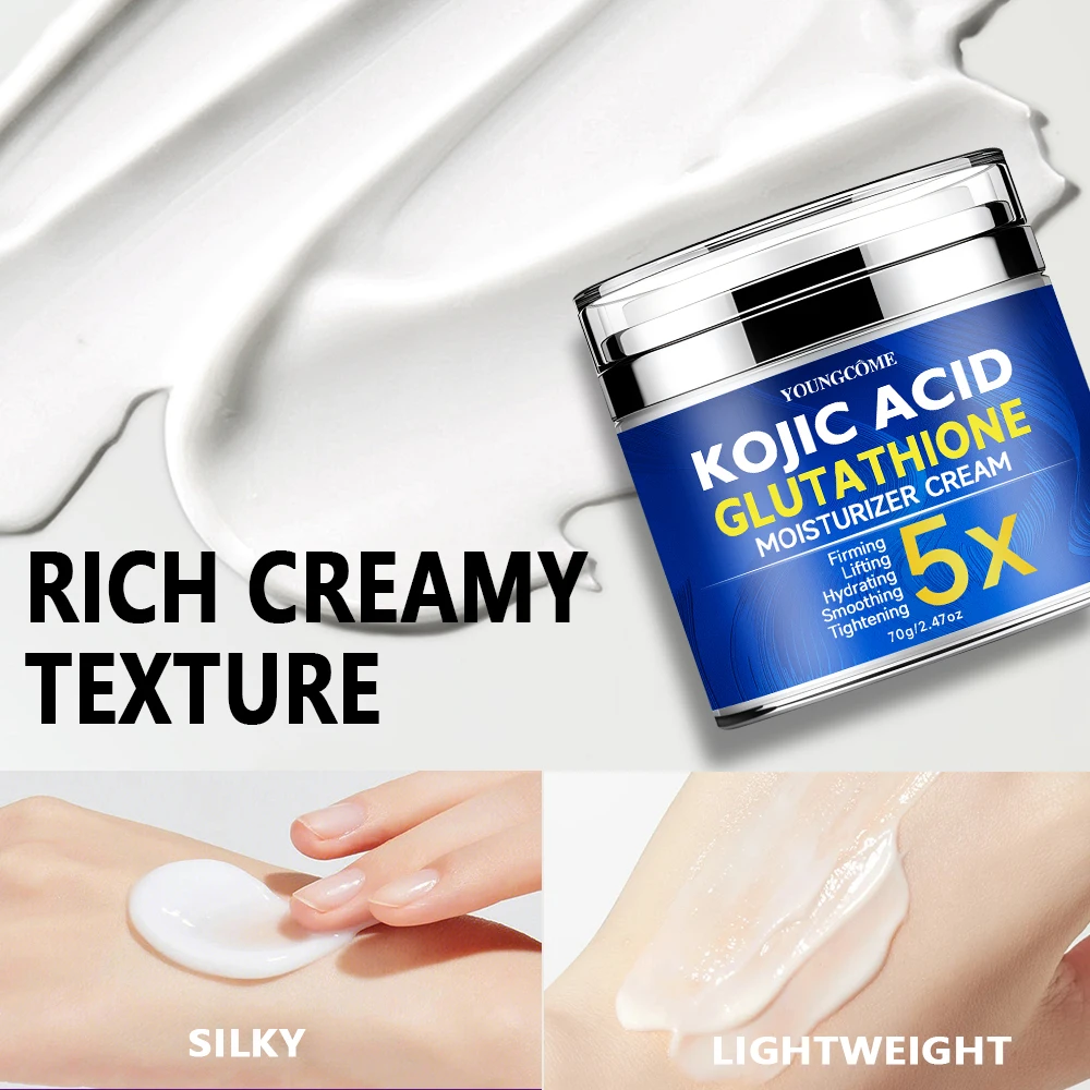 Kojic Acid Glutathione Face Cream Moisturiser Facial Anti Aging Smooth Skin  Repair Fade Fine Line Wrinkle Remover Face Cream - AliExpress 66