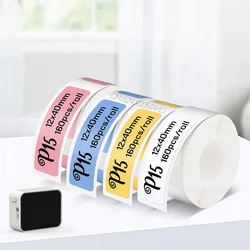 P15 Label Paper Roll White Adhesive Sticker for Marklife P15 P12 Q30 Q30S Label Printer 15*30mm 15*50mm Transparent Label Tape