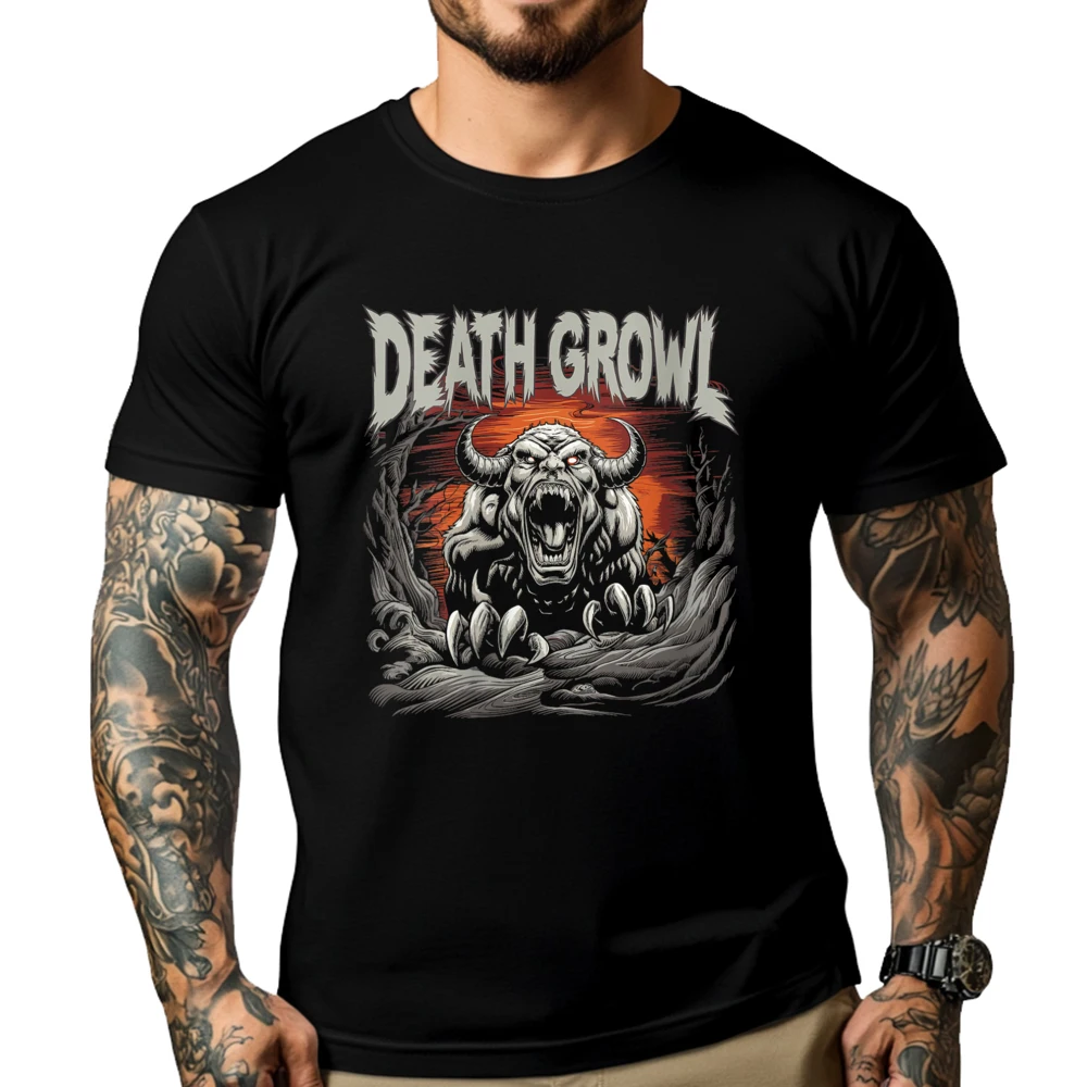 

Death Growl Blegh Black Metal Deathcore Metalcore Ironic Graphic Tees Men's T-Shirts Thanksgiving