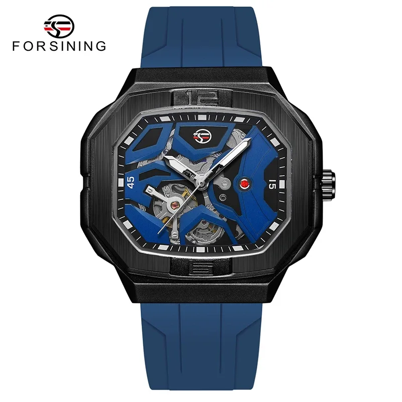 Forsining Top Brand Stainless Steel Strap Men Automatic Mechanical Watch Business Fashion Wrist Watches for Men montre homme