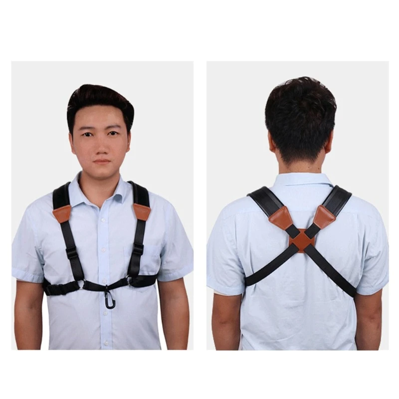 Saxophone Double Shoulder Strap Length Adjustable Shoulder Harness Neck Strap image 4