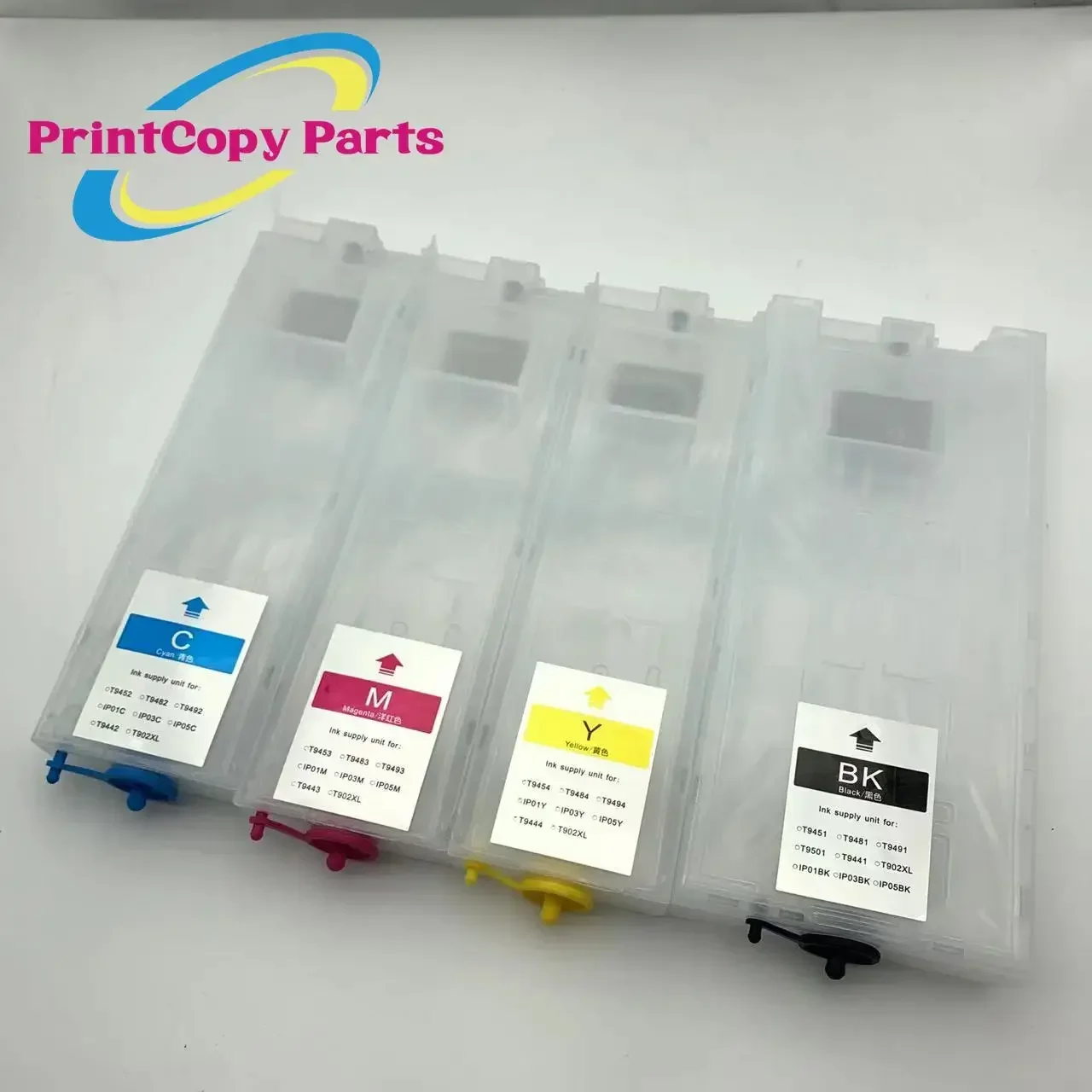 1Set T9451 T9452 T9453 T9454 Refillable Ink Cartridge Without Chip for Epson WorkForce Pro WF-C5290 WF-C5790 WF-5210 WF-5710