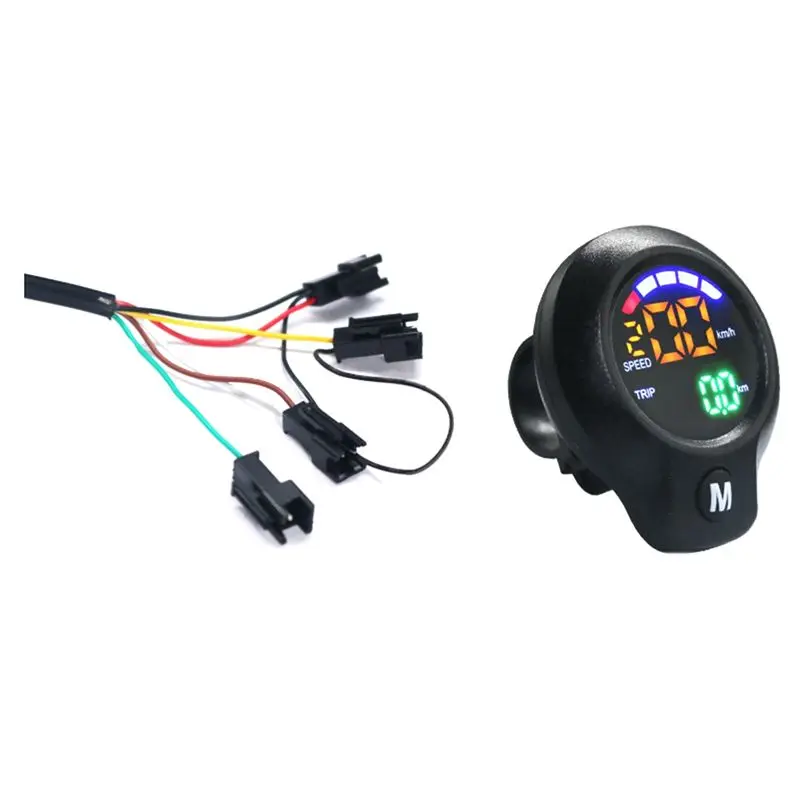 

Ebike Throttle Bicycle Digital Display Easy To Install Good Compatibility Mileage Speed Measurement Voltage Display B