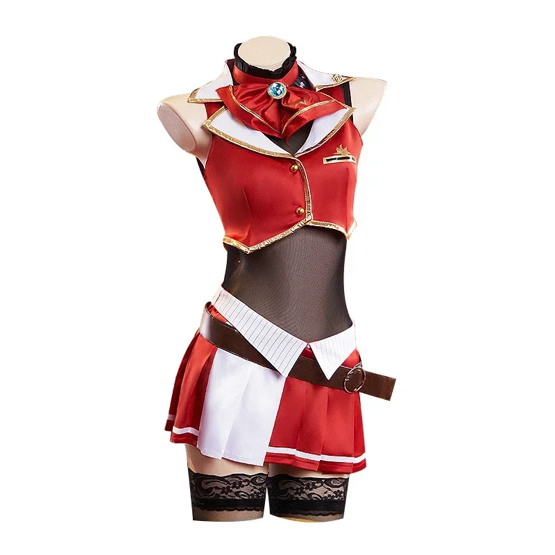 IN STOCK Houshou Marine Cosplay Costume Hololive Cosplay DokiDoki-R Hololive Marine Women Cosplay Costume Marine Wig Christmas