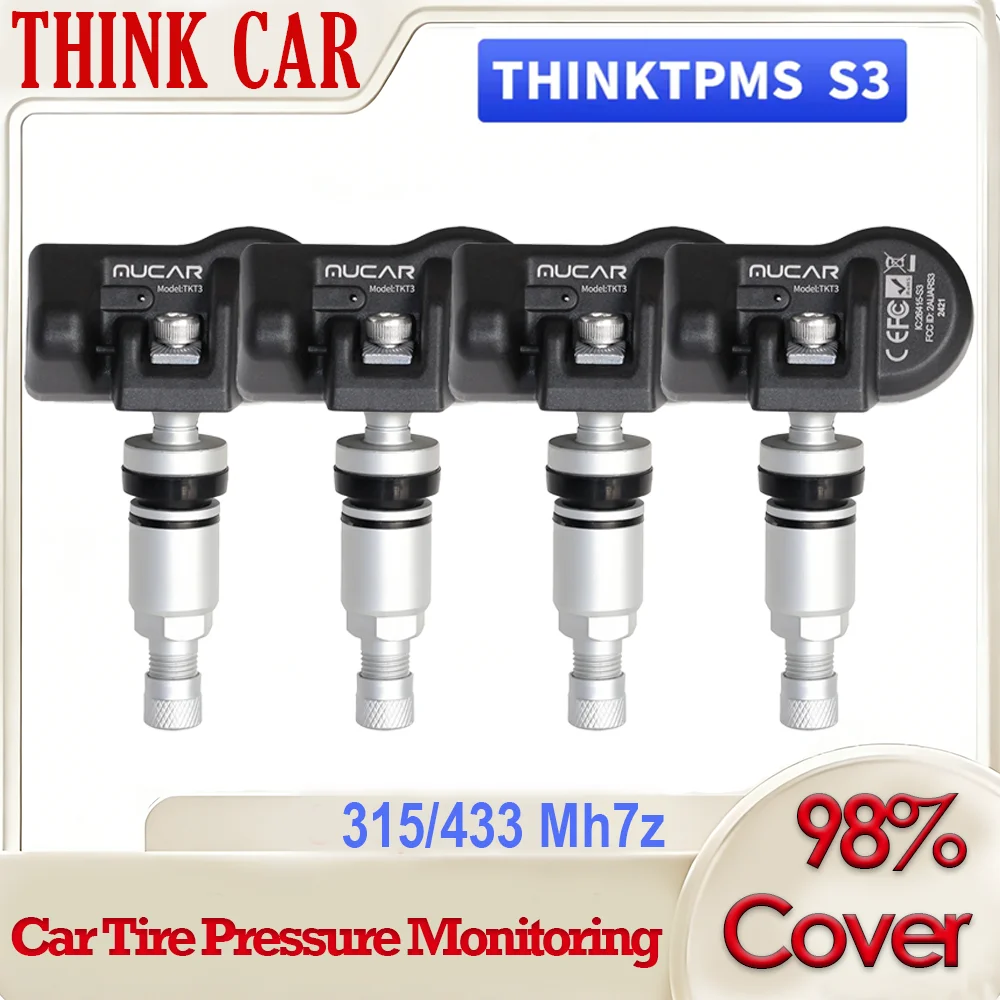 thinkcar-s3センサー-ユニバーサルtpmsタイヤ空気圧センサー-315-433mhz-デュアル周波数-プログラム可能-自動タイヤモニター-98-の車種に対応