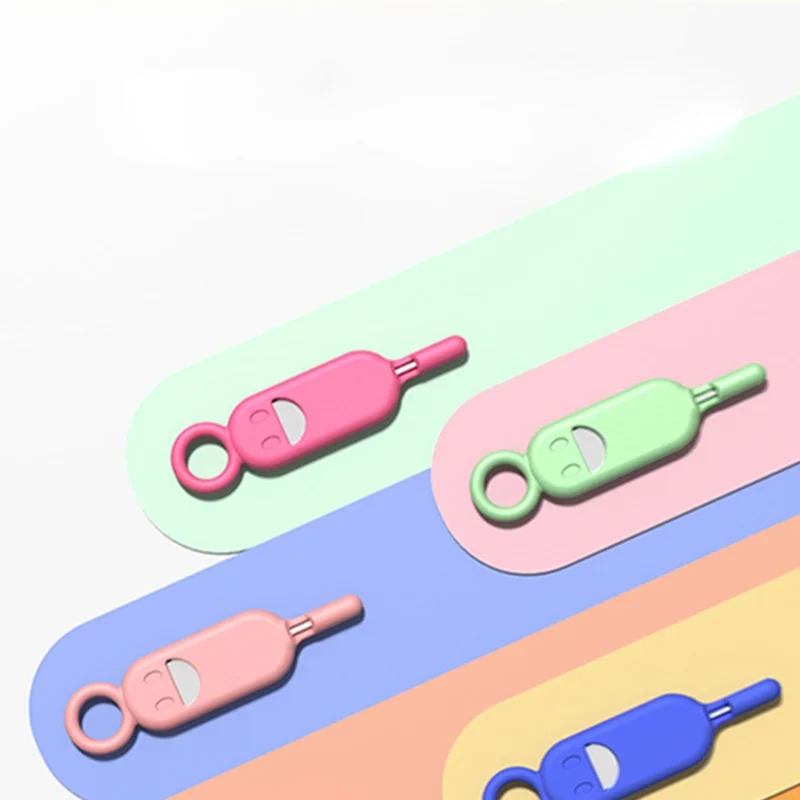 2 In 1 Sim Card Removal Needle Pin With Protector Holder Anti-lost Phone Sim Cards Storage Case Tray Ejector Needle Opener