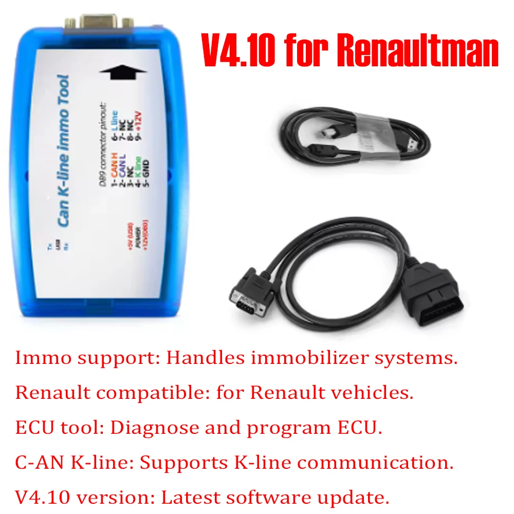 foir Renault Immo Tools Diagnose and Program ECU Supports K-line Communication Immobilizer Systems  Clear Immobilizer Code