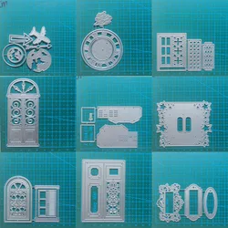 Door window clock metal cutting dies mold Scrapbooking decoration paper craft knife mould blade punch template Embossing stencil