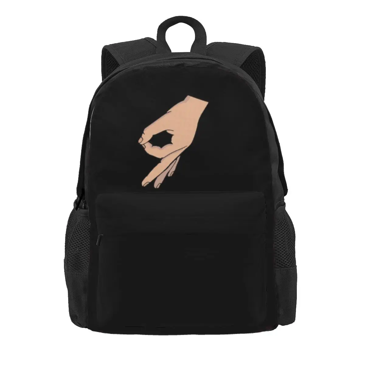 Circle Game Hand Gotcha Meme Made You Look Backpack Daypack Large Capacity BookBag School Bag Shoulder Bags for Men Women