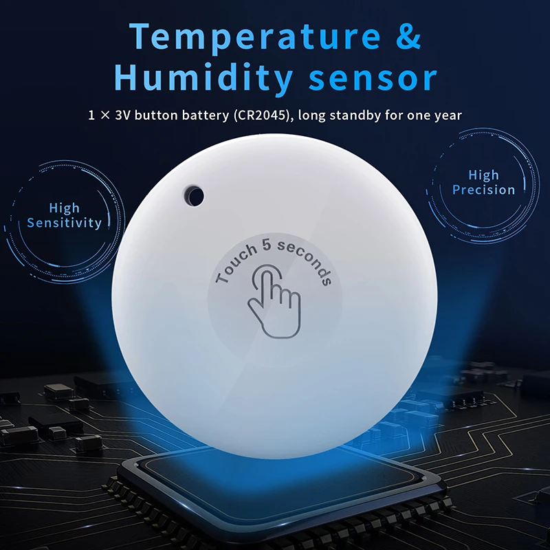 TUYA Bluetooth Digital Weather Station, Indoor and Outdoor Temperature and Humidity Meter Sensor Gauge Thermometer Hygrometer