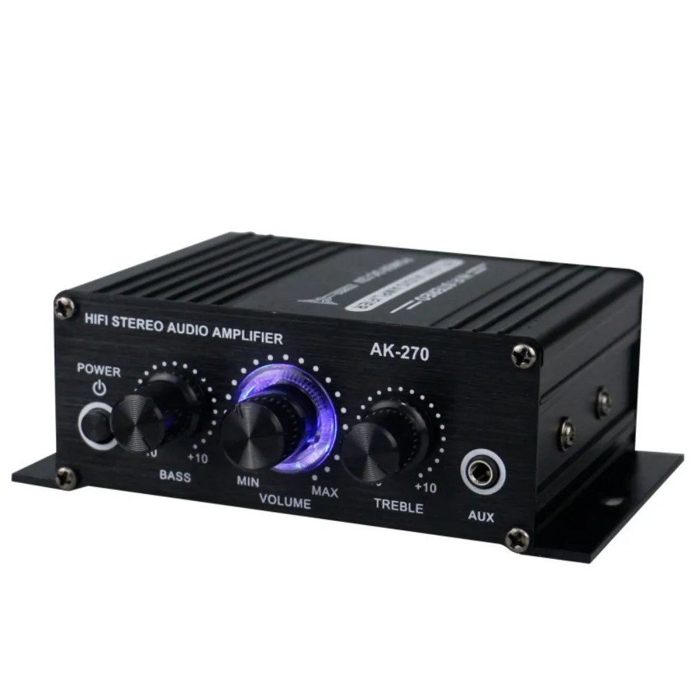1pcs Versatile 12V Power Mini Stereo Amplifier HiFi Sound Small Size Power Amplifier System Sound Amp Receiver Home Use