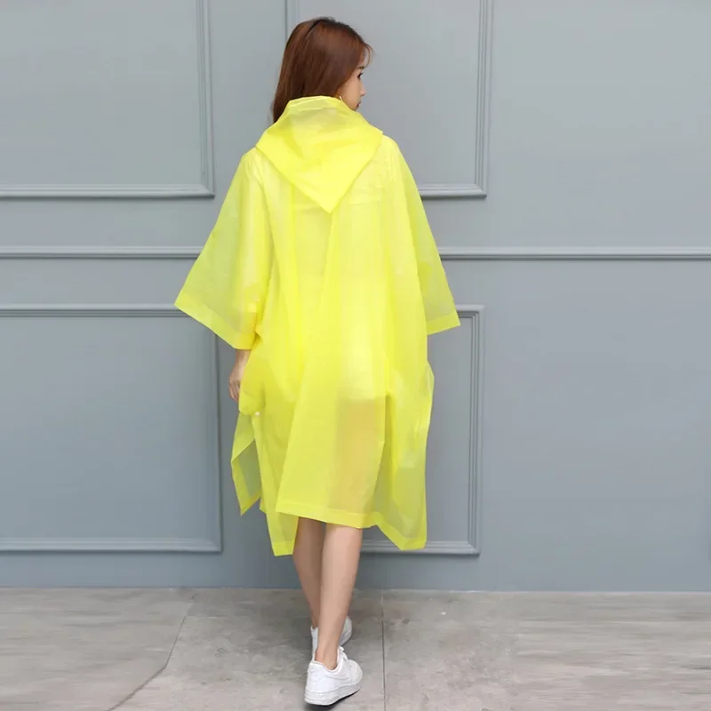 Transparent Windproof Bicycle Motorcycle Raincoat Woman Rain Poncho Impermeable EVA Hiking Raincoats For Man