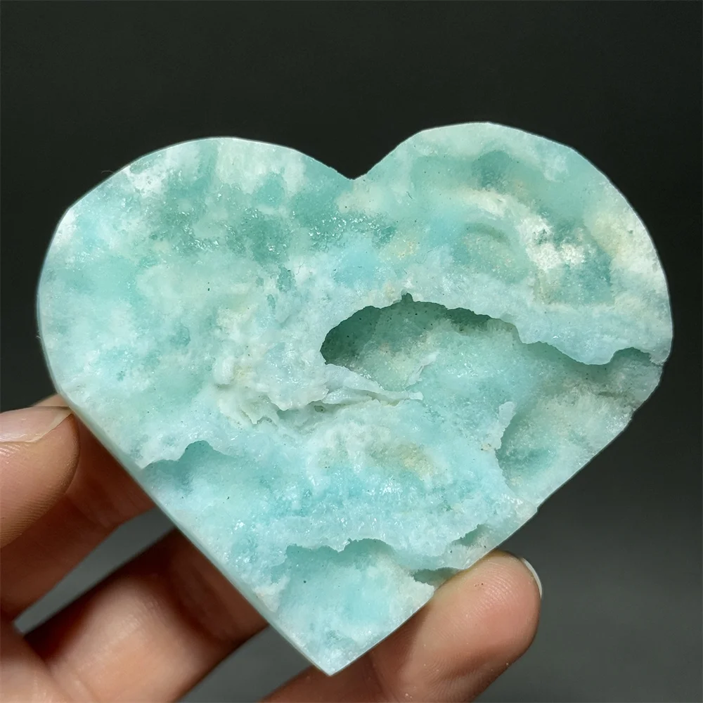 Natural Heteropolar Mineral Heart-Shaped Ornaments Mineral Quartz Crafts Home Decoration Love Gift Energy Healing Meditation