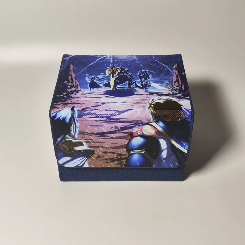 Yu Gi Oh Card Box Diy Swordsoul Anime Game Ocg Tcg Ptcg Trading Card Storage Box Pu Leather Collection Box 100+