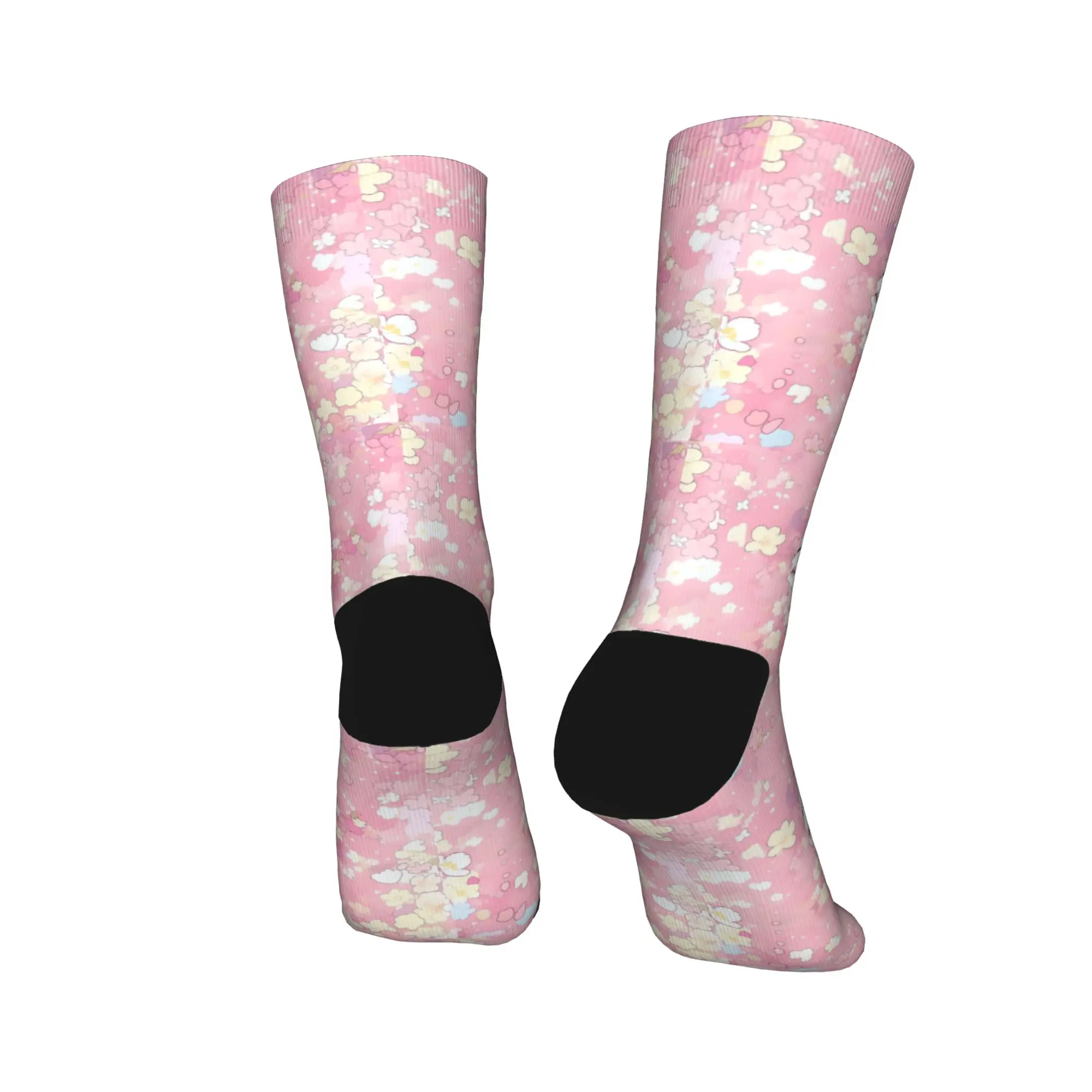 Chiikawa Usagi Hachiware Usagi Kaus Kaki Musim Dingin Stoking Lucu Wanita Pria Kaus Kaki Lembut Bermotif Bersepeda Anti Selip